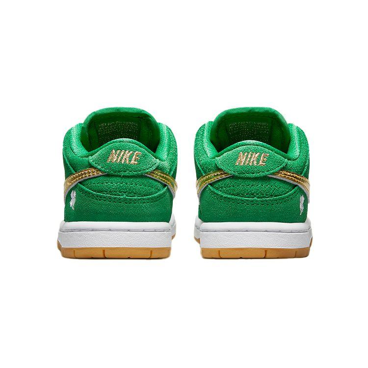Nike Данк Лоу SB TD St. Детские кроссовки Patricks Day Green Lucky-Green Metallic-Gold DN3673-303