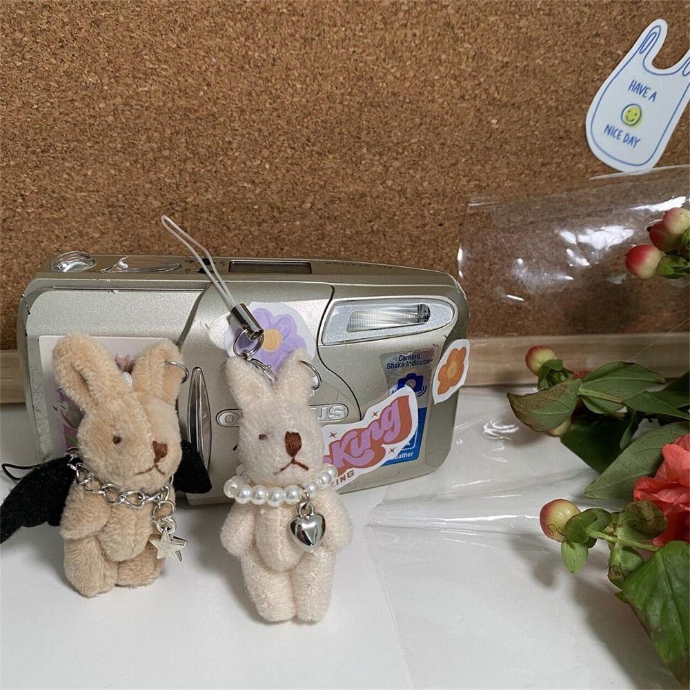 Крылья Звезда Кролик Брелок для Телефона Готика Панк Y2k Шнурок Плюшевый Кролик Брелоки Подвеска для Телефона Корея Ins Цепочка для Мобильного Телефона