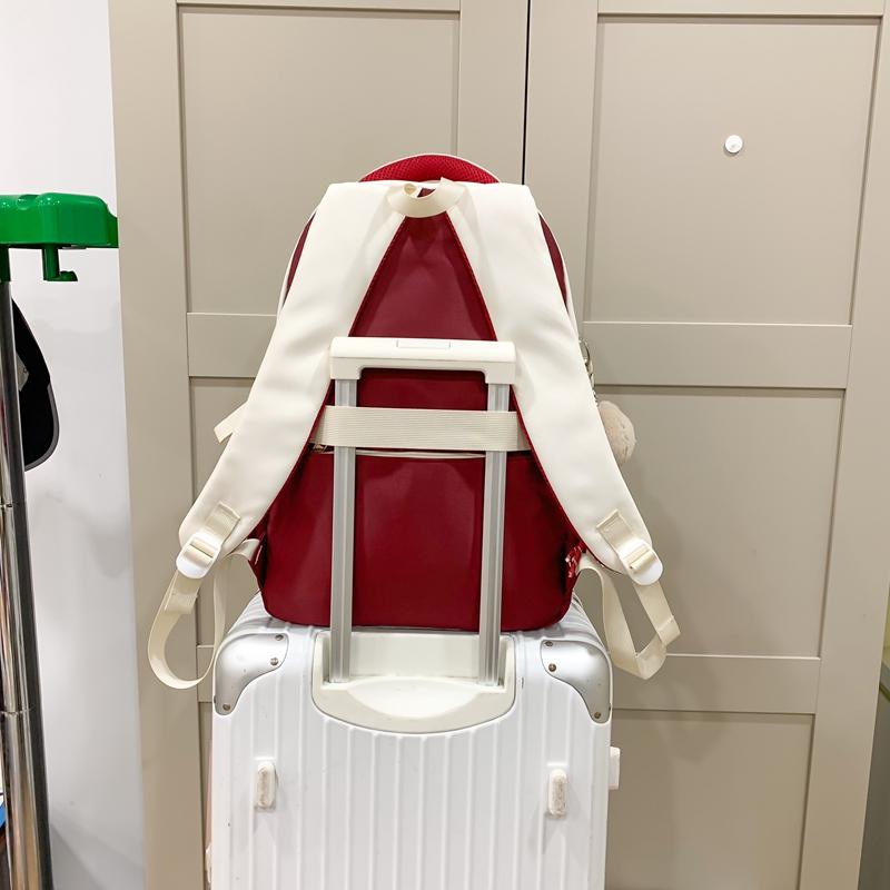 Женский рюкзак большой вместимости, школьная сумка для девочек, рюкзак с цветными блоками