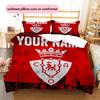 Custom Name CA Osasuna Pattern Bedding Quilt Set  Home Decoration  Gift (1 * duvet cover + 2 * pillowcase  without core)
