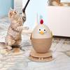 Chick Sisal Scratcher Post Training Funny for Indoor Cats Accessories with Roller Balls Toy Exercise