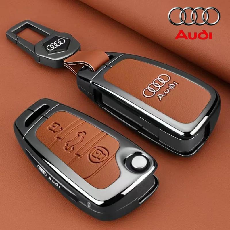 Для Audi 8P Для Audi A1 A3 A4 8P 8L 8V A5 B6 B7 A6 A7 C5 C6 Q3 Q5 Q7 4F S3 S4 S6 RS3 TT Аксессуар Чехол-оболочка из цинкового сплава для автомобильного пульта ДУ