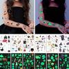 5 Sheets Halloween Luminous Tattoos Stickers Waterproof Long-Lasting Kids Tattoos Day of The Dead PartTemporary Fake Tattoos