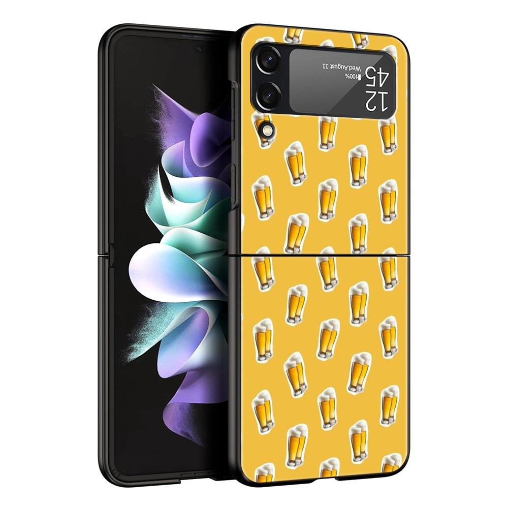 Летний чехол для телефона с пузырьками в виде алкоголя для Samsung Galaxy Z Flip 3 4 5, складной чехол для Samsung Z Flip3 Flip4, жесткий чехол-бампер из ПК