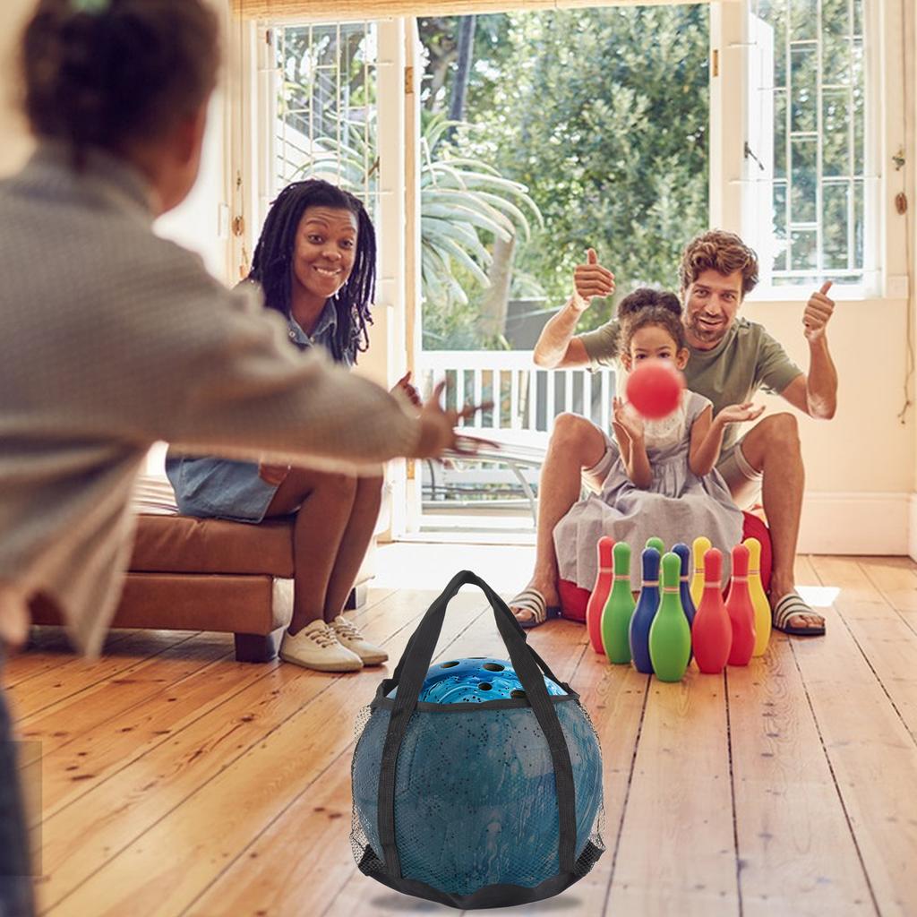 Одинарная сумка для боулинга, сетчатая спортивная сумка, сумка для переноски шаров для боулинга