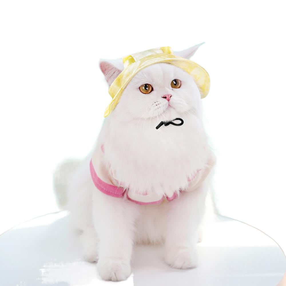 Солнцезащитная шляпа для собак и кошек, противоскользящая регулируемая веревочная пряжка, рыбацкая шляпа, товары для домашних животных