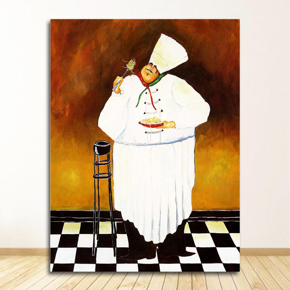 Кофейня холст украшение дома без рамки мультфильм аниме ресторан живопись пекарня повар плакат кухня настенная живопись печать картина