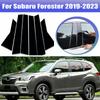6pcs For Subaru Forester -   Window Trim Covers Center Film Column B C Pillar Posts Sticker Car Accessories