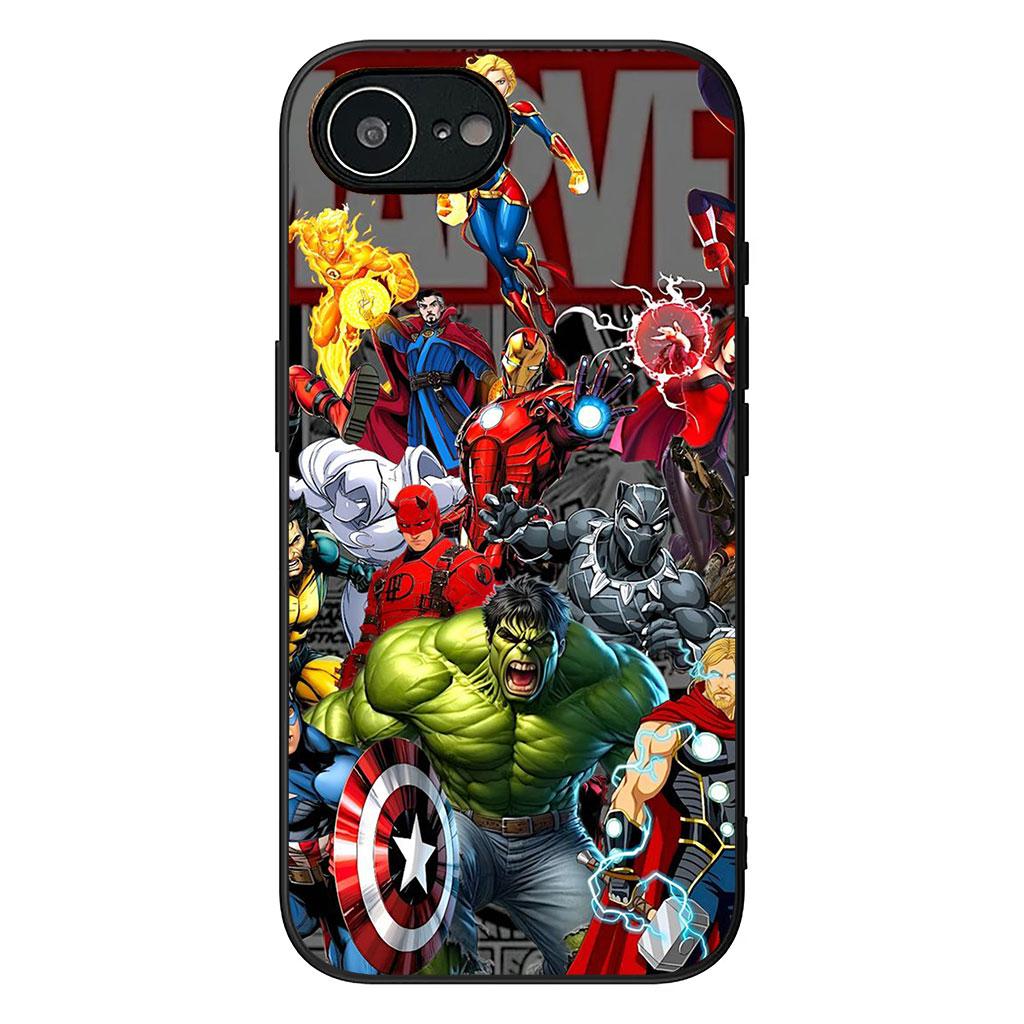 Black Marvel Panther Casing Phone Cover for Xiaomi Poco C71 C65 C85 X7 X6 X5 M6 M7 F6 F7 F8 Ultra Pro C75 Case