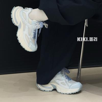 Серебряные кружевные туфли для папы, женские летние новые сетчатые дышащие универсальные туфли на платформе для спорта и отдыха прилив