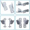 Curtain Rod Hooks Curtain Rod Bracket, 4 Pcs Curtain Rod Holders with Screws, Wall Mounted Single Curtain Rod Hangers Hooks for Home Office
