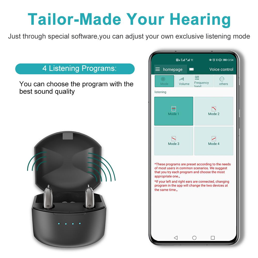 Rechargeable Digital Hearing Aid Adjustable Volume Deaf People Mini Sound Amplifier Portable Hearing Amplifier For Elderly