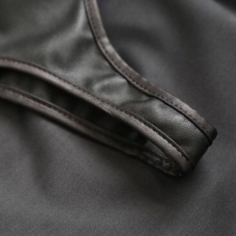 Мини-юбка из искусственной кожи на шнуровке, фетиш с открытыми бедрами, бондаж, клубная одежда, новинка