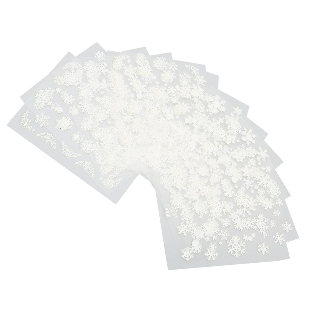 12 листов наклейки для дизайна ногтей, рождественские самоклеящиеся наклейки для маникюра со снежинками, аксессуары для женщин и девочек