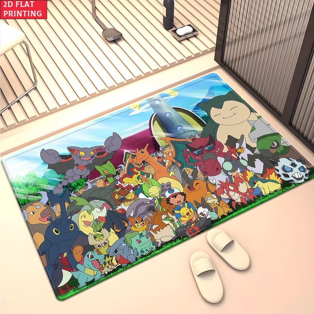 Cute Yellow Cartoon Character Area Rug Anti Slip Washable Floor Mat For Kids Bedroom Living Room Game Bedroom Home Decor Carpet