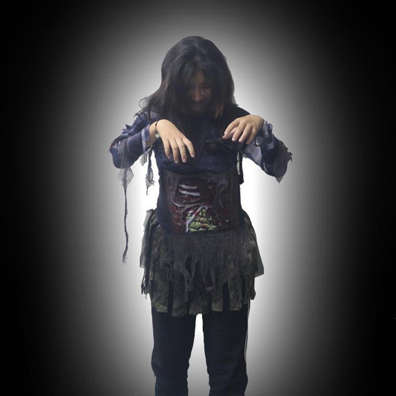 Prank costume for adults, zombie dress set for girls, Halloween costume, scary role-playing outfit for a masquerade ball