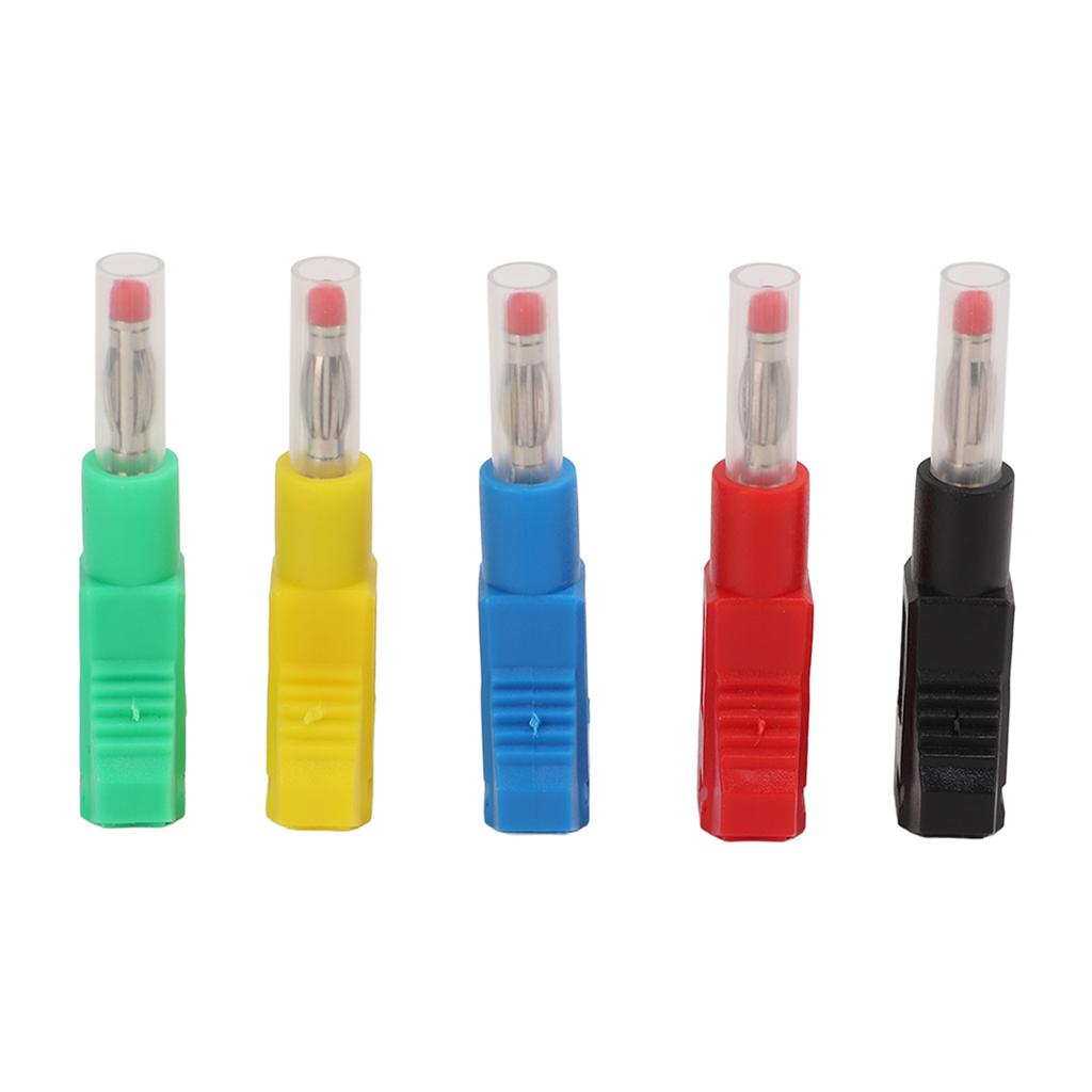 10PCS 4mm Retractable Banana Plug Weldable Test S Ends CAT II 600V 32A 5 Color for 3C Digital