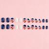 European And American New Manicure Nail Film Independence Day Series Spice Girl Style Line French Design Short Wearing Nail