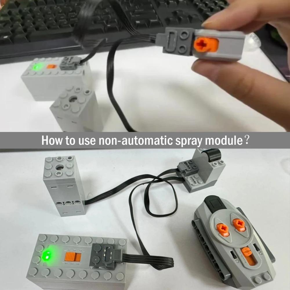 Конструктор DIY Технический Мотор Распылитель Электрический Выхлоп Модифицированный Мотор Для Высокотехнологичного Поезда Автомобиля Детали Совместимые с Legoed