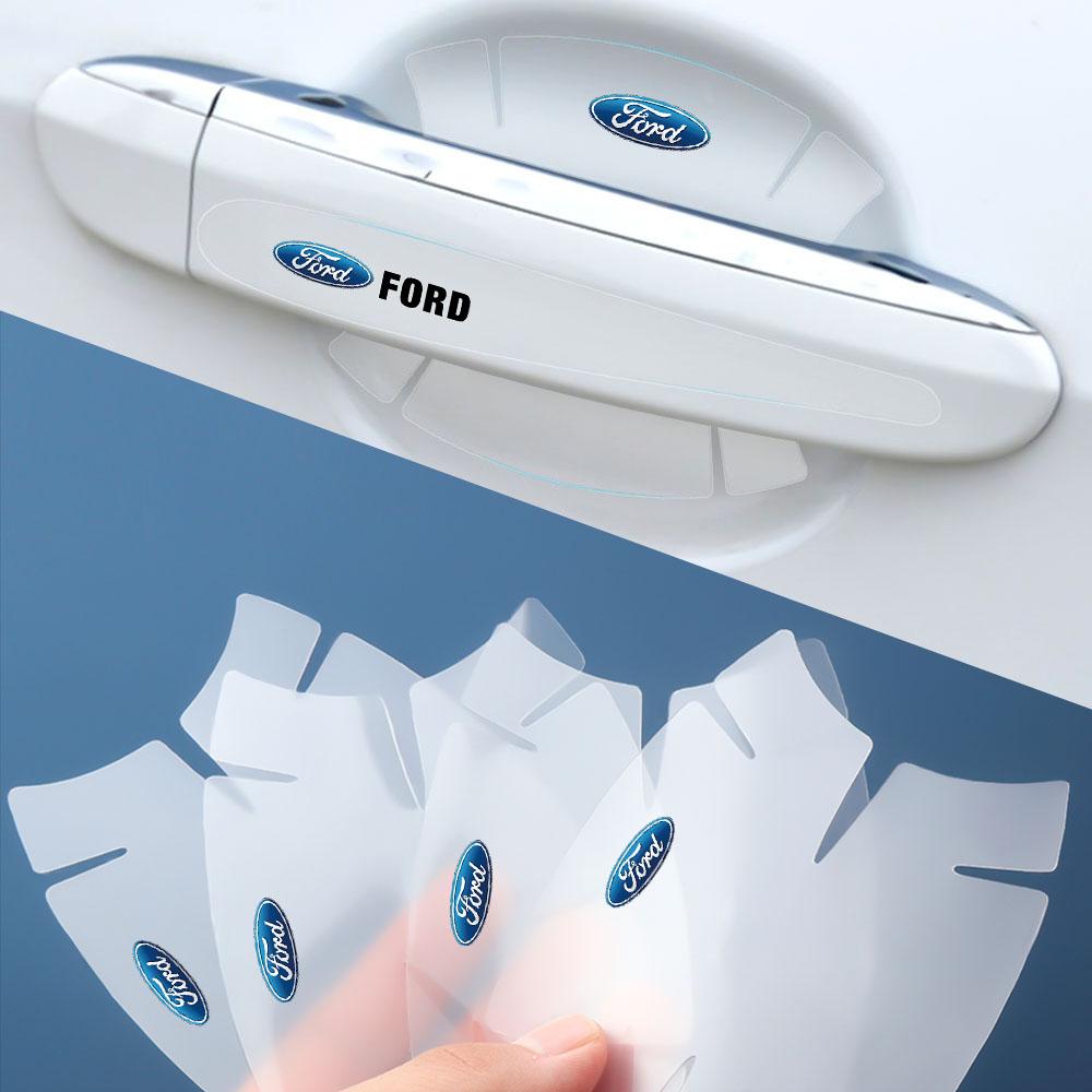 CMOC6 8PCS Car Door Handle Transparent Anti Scratches Protector Film Stickers For Ford Fiesta Mondeo Fusion Escape Edge Kuga Ecosport