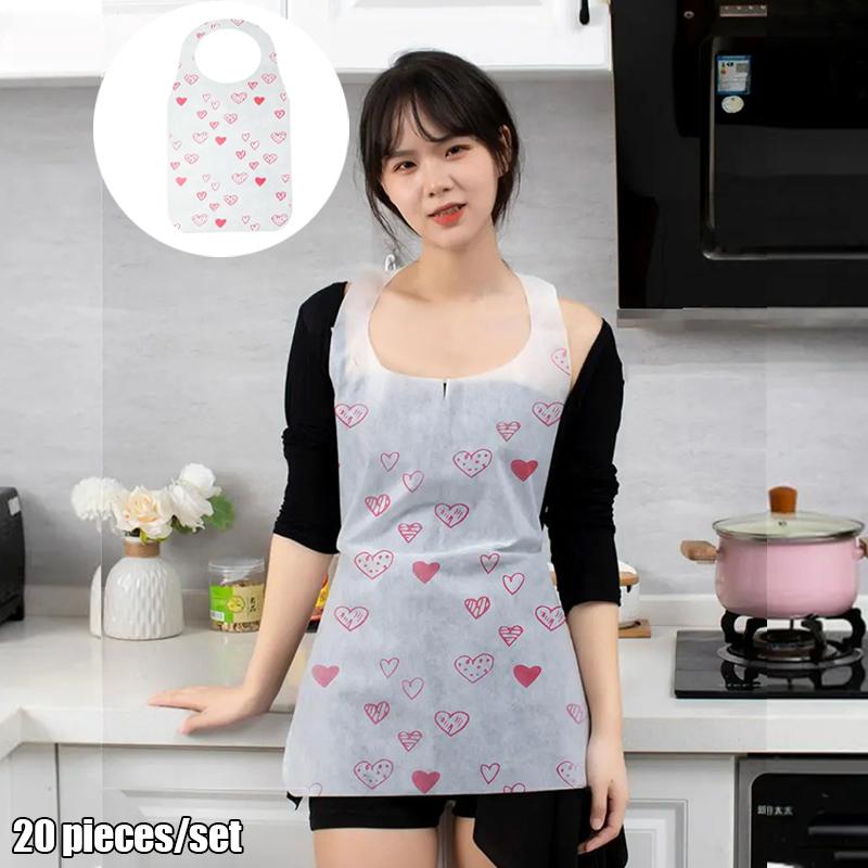Одноразовый нетканый фартук Дышащий Семейный обед Барбекю Кейтеринг Фартук-накидка