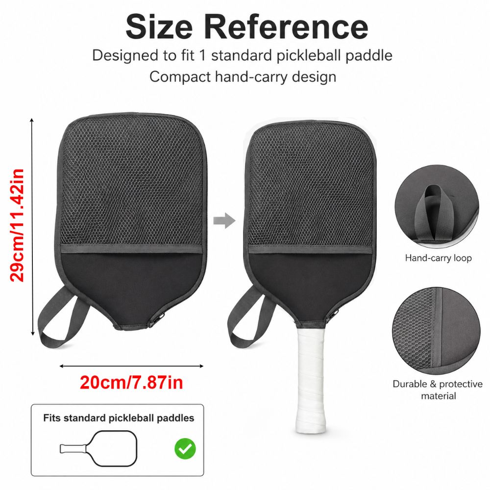 Zipper Closure Pickleball Paddle Bag Wear Resistant Racket Carrying Bag  Tournament