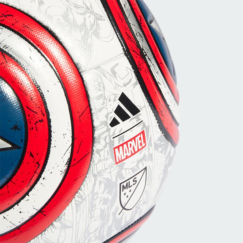 adidas Коллекция X MLS X Marvel Капитан Америка Размер 45 Машинная строчка Мяч ТПУ Белый Красный Синий Футбольный мяч IP7119