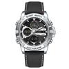 FOXBOX brand luxury watches mens Waterproof Luminous Date Men's watches dual time quartz Men's Gift clock montres hommes
