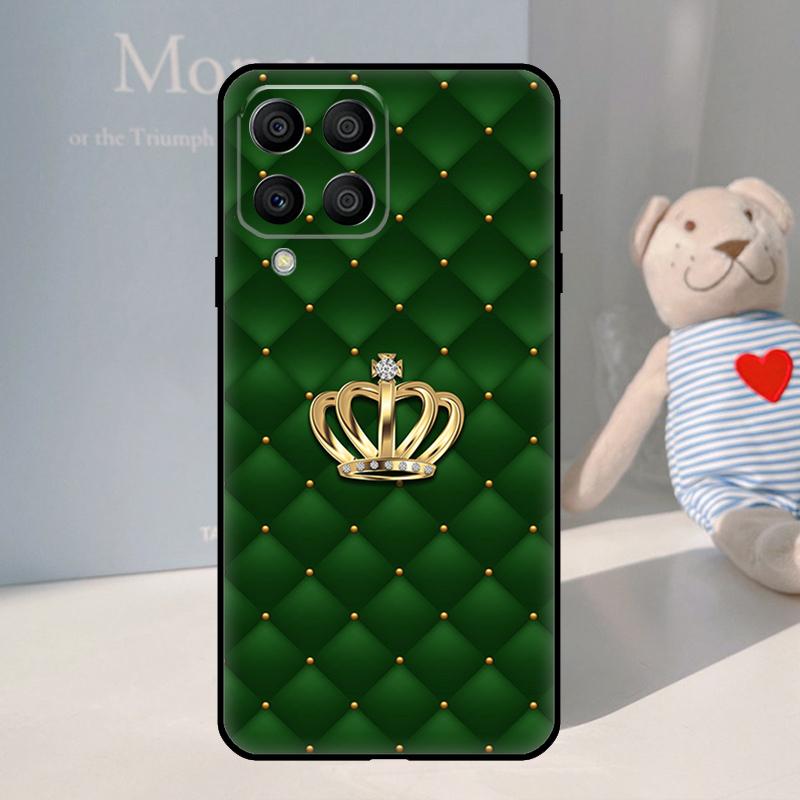 Quilted Texture Sofa Pattern Crown For Samsung Galaxy M21 M11 M31 M13 M33 M35 M53 M55 M15 M14 M34 M54 M12 M32 M52 M06 M16 Case