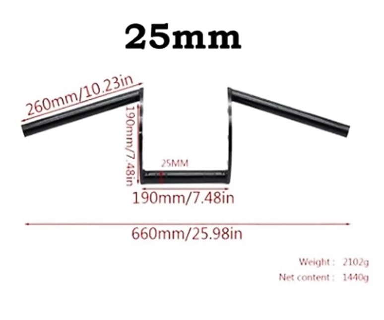 1 дюймовый Мотоциклетный Руль Руль Робот Harley Vulcan 400 800 Shadow 400 Drag Star 400 1100 Magna 250 750 Универсальный (25.4) и т.д. (черный)