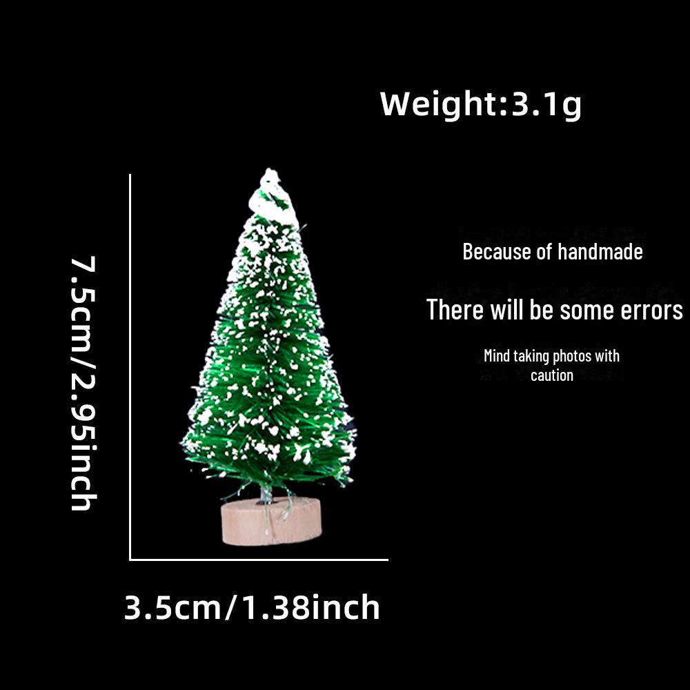White Mini Christmas Tree Desktop Ornament - Small Christmas Decorations for Window Display