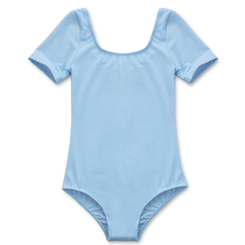 Балетный купальник с короткими рукавами для девочек, гимнастический трико, детский боди, комбинезон, танцевальный трико для балерины