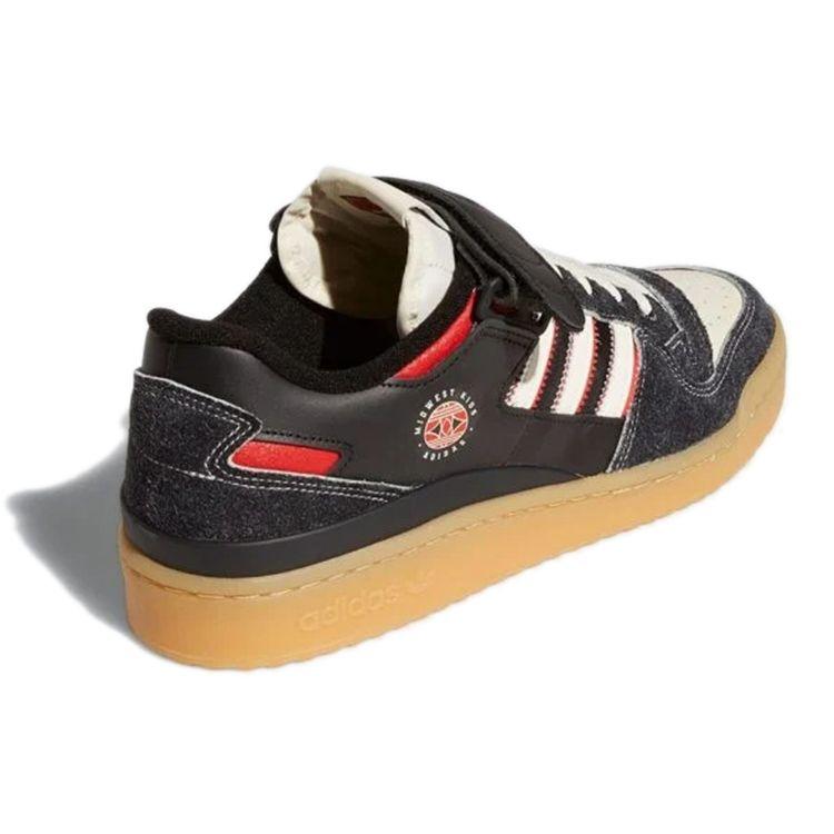 Кроссовки унисекс Midwest Kids x adidas Forum Low Black Gum Основной черный Облачно-белый GW0035