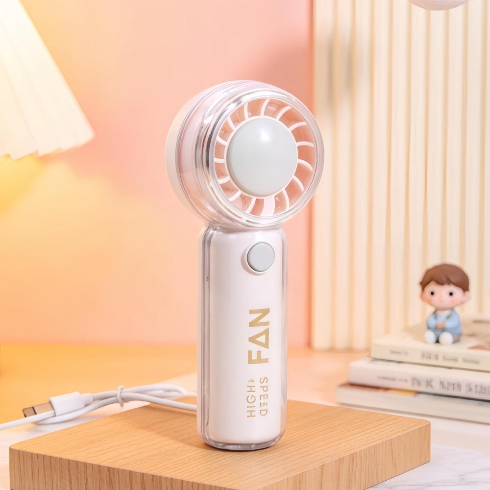 3 Wind Speeds USB Rechargeable Fan Rechargeable Cooling Fan Mini Handheld Fan Outdoor Activities