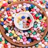500g About 720pcs Acrylic Heart 11.7*13.5mm DIY Materials Loose Beads Macaron Color