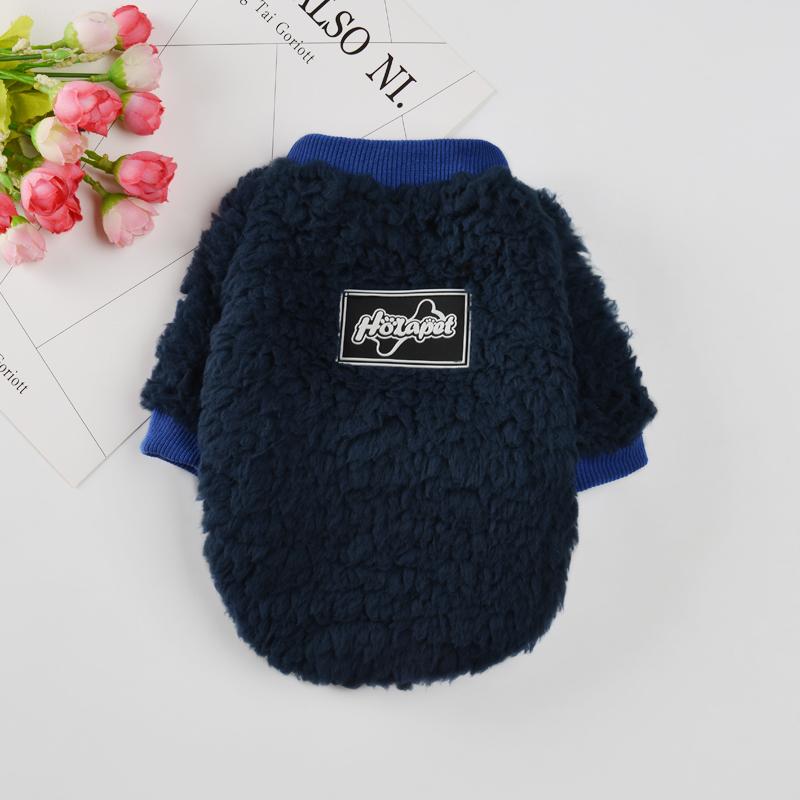 Теплая одежда для питомцев Однотонный пуловер для маленьких собак кошек Осень Зима Утолщенный флис Жилет для щенка Пальто Чихуахуа Йоркширские наряды