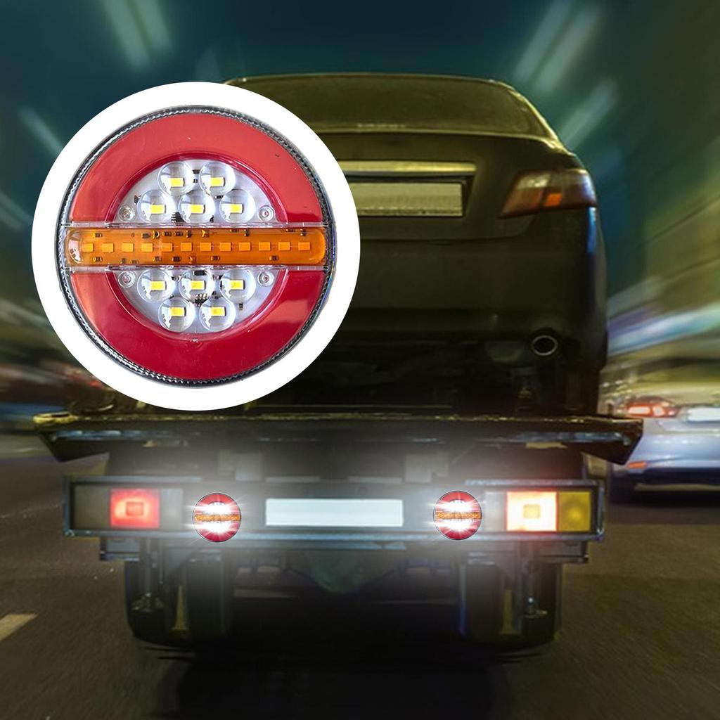 Светодиодные фонари для прицепа 5,3 дюйма, круглые задние фонари прицепа, светодиодное заднее освещение, стоп-сигнал, указатель поворота, аксессуары безопасности для автодома, автомобиля, грузовика