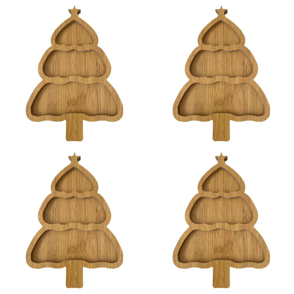 1-5 шт. Деревянная рождественская елка, фруктовая чаша, рождественский поднос, тарелка для закусок в виде елки, японская тарелка для сашими, коробка для десертов и закусок