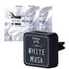 John's Blend OA-JON-33-1 Car Refill Set, Air Conditioner Vent, White Musk, Clip-on