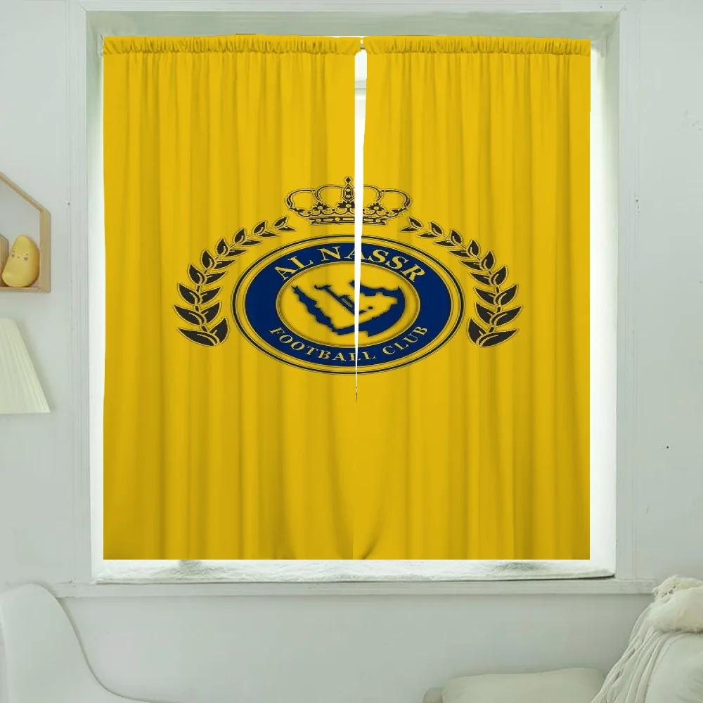 Set Of 2 Home Interior Kitchen Curtains Living Room Door Curtain Al Nassr Fc Partition Bedroom Decoration With Darkening Polyester Perfect For Area