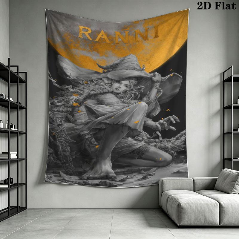Ranni Spell Wall Hanging Printed Fabric Blanket Decorative Tapestries for Bedroom Living Room Home Decor