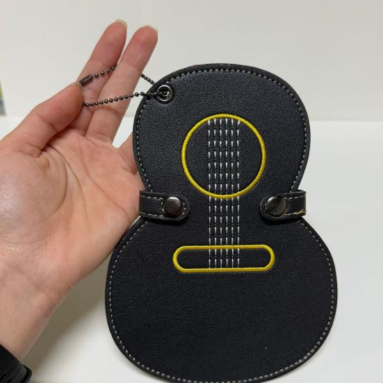 Чехол для медиатора из искусственной кожи в форме гитары, держатель для медиатора на 17 слотов, сумка для хранения медиаторов, подарки для любителей гитары