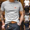 Men's Plus Size New Summer Men's Fashion Casual Solid Color Short Sleeved Top Men's Round Neck T-shirt