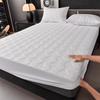 1 шт. Водонепроницаемый чехол-протектор для матраса однотонный стеганый с геометрическим узором, из утолщенной прочной ткани для дома и общежития, гладкая текстура