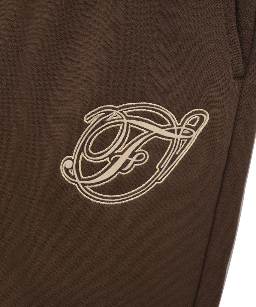 FALLETT Flowing Logo Jogger Pants Brown