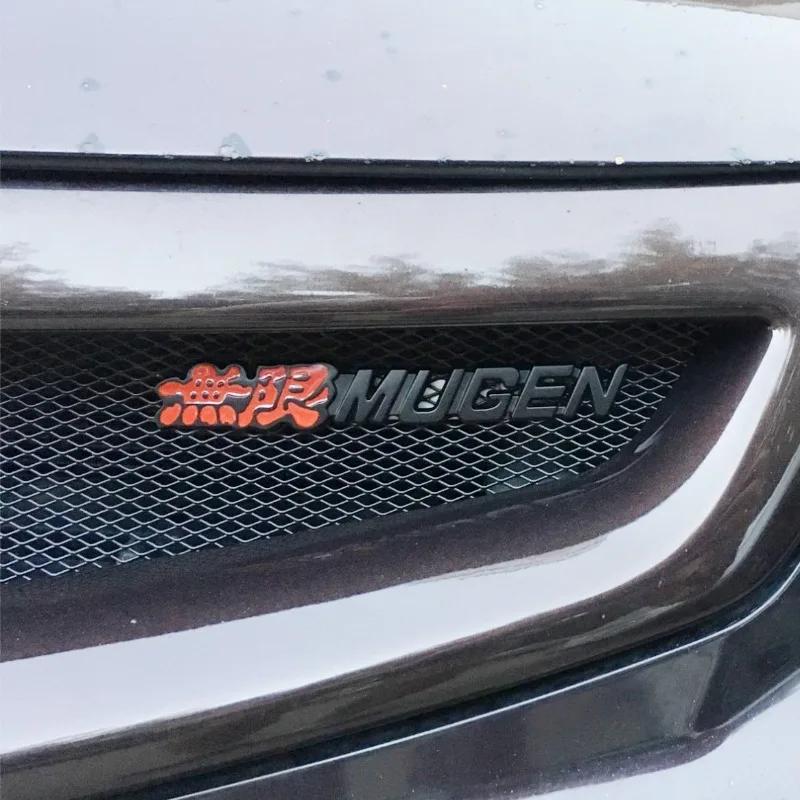 1Pc 3D Metal Mugen Logo Front Grill Rear Trunk Car Emblem Badge Sticker Decal For  Accord Civic CRV Crosstour HRV City Jazz