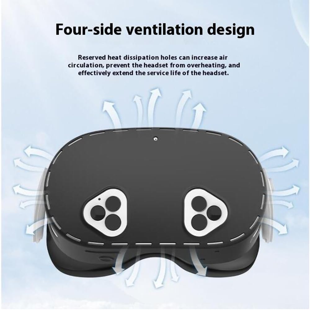 Силиконовый чехол для Meta Quest 3S, силиконовый чехол для 2-х контроллеров, защитная крышка для очков виртуальной реальности, защитная маска для глаз, салфетка для чистки чехла для 2-х кнопок