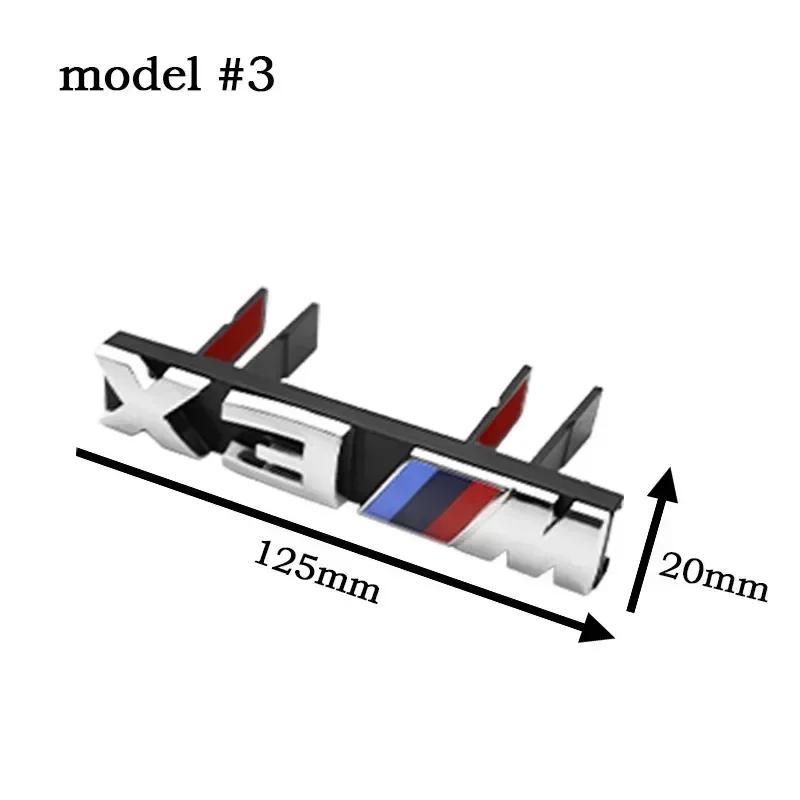 -BMW M Logo 3D Front Grille Badge Emblem For X1 X2 X3 X4 X5 X6 X7 X8 E84 E83 F39 F10 F30 G11 G07 G80 G60 E60 E46 Car Accessories