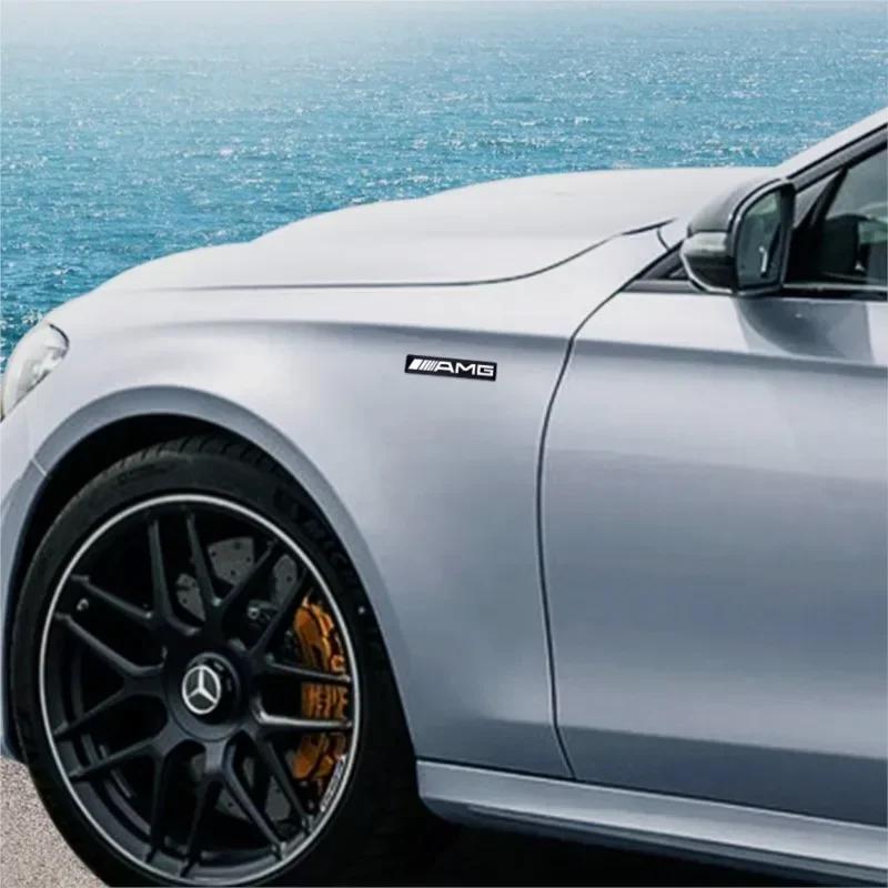 3D Aluminum Car Body Trunk Decoration Badge Sticker Auto Accessories AMG W108 W124 W126 W140 CLE A B C D Class For Mercedes Benz