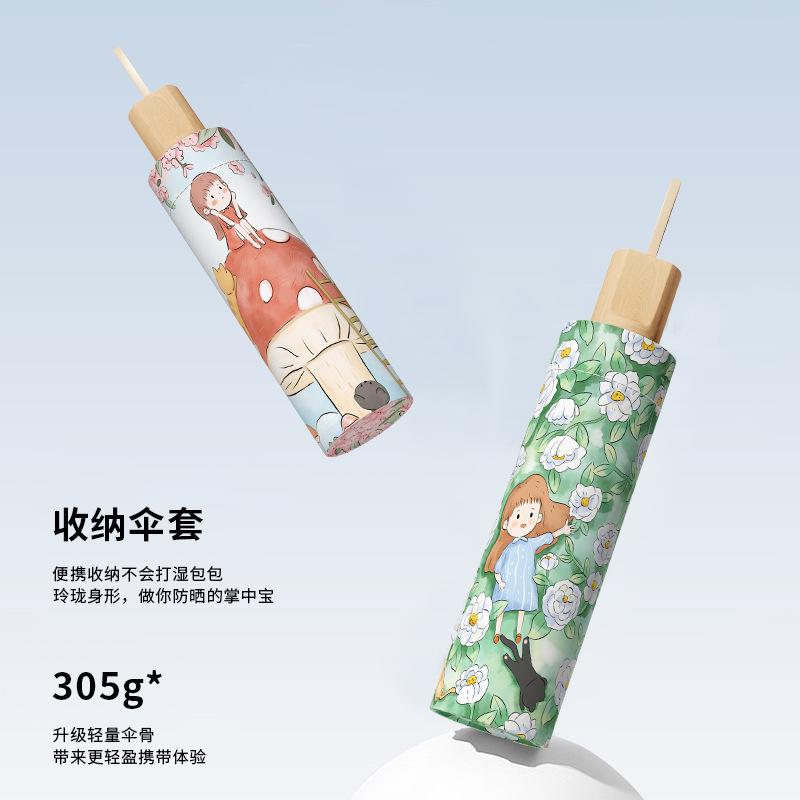 Полная версия ins ветрозащитный большой зонт складной ручной усиленный утолщенный виниловый зонт от погоды и дождя